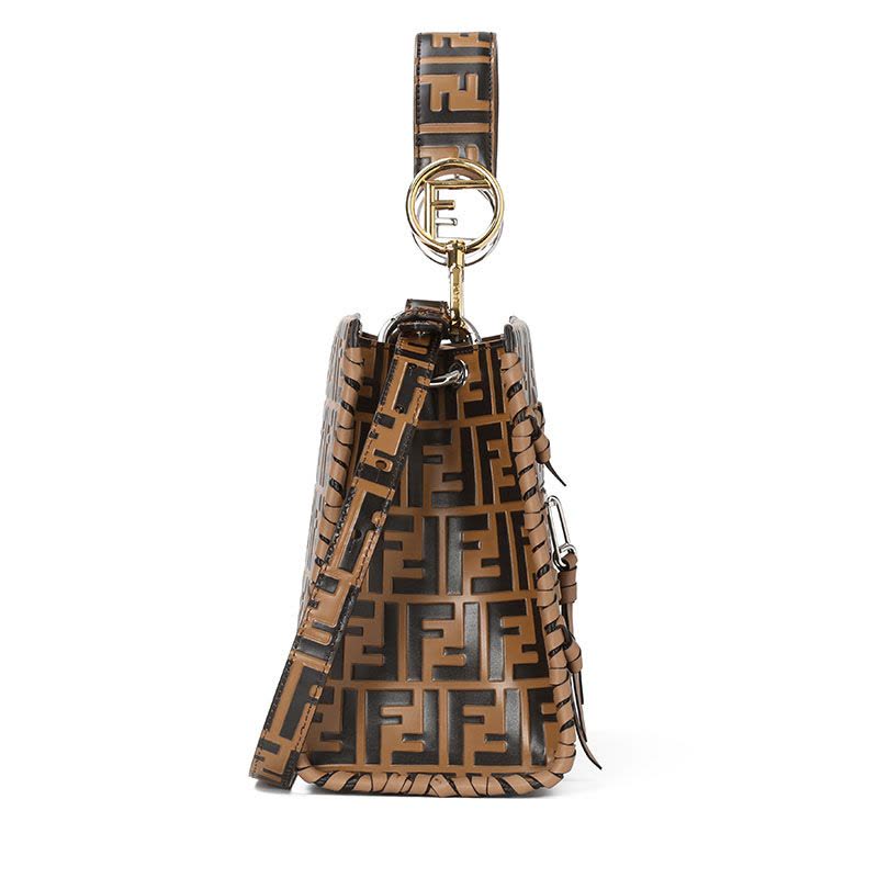 FENDI/芬迪 女包双F压花编带蝴蝶结手拎斜挎包 8BH344图片