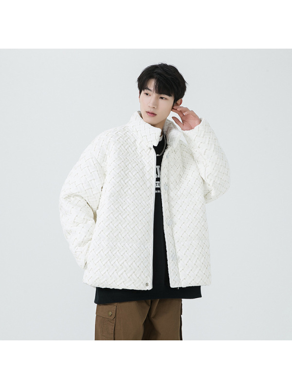 羽绒服男士90%白鸭绒外套男女同款冬季潮牌宽松休闲立领百搭外套