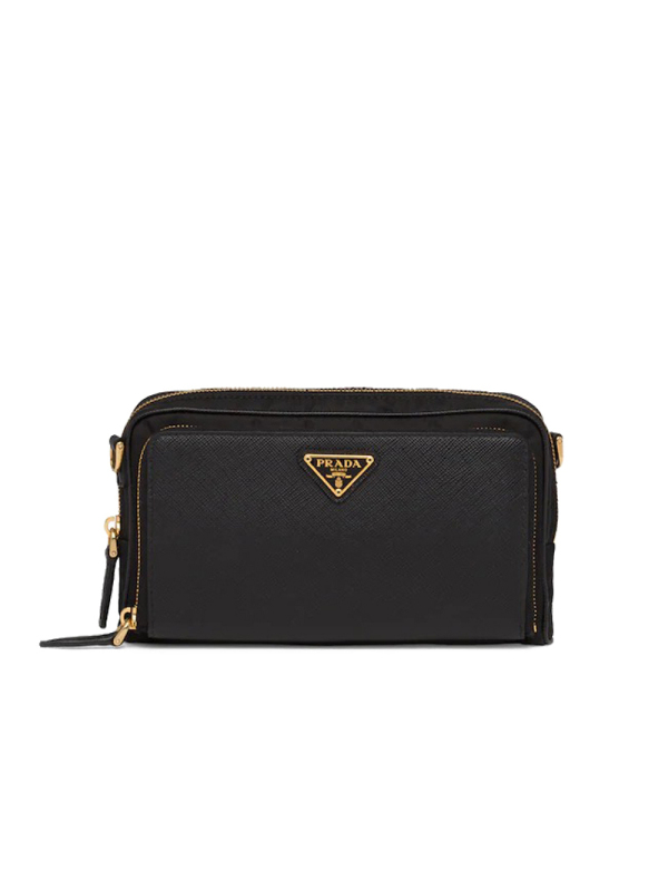 【预定】PRADA/普拉达 尼龙和Saffiano 皮革迷你手袋 1DH058 19*3*10CM