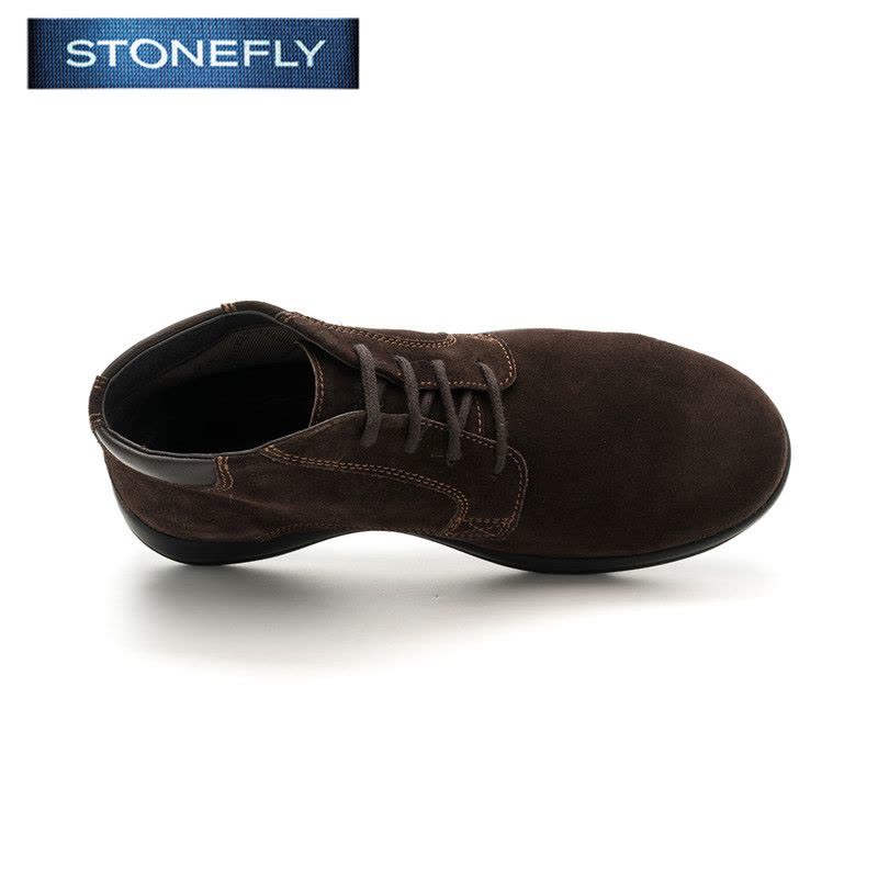 斯通富来STONEFLY牛皮尖头低跟套脚绑带短靴男鞋SD64127629图片