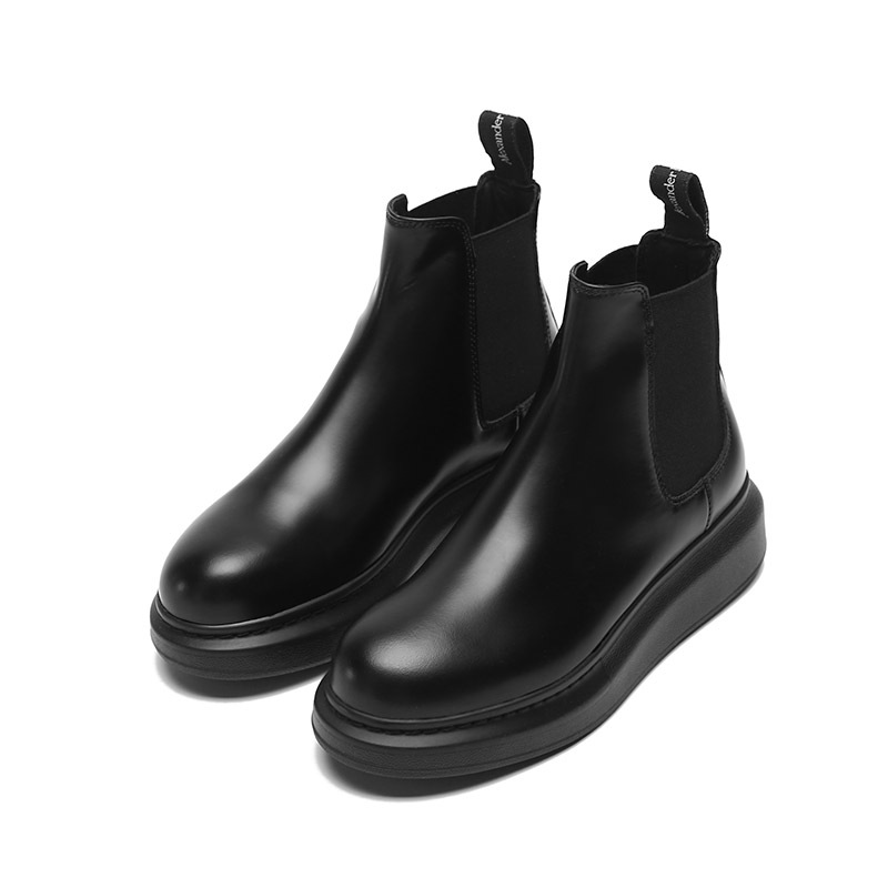 亚历山大麦昆alexandermcqueen女士牛皮织物hybrid靴子短靴切尔西靴