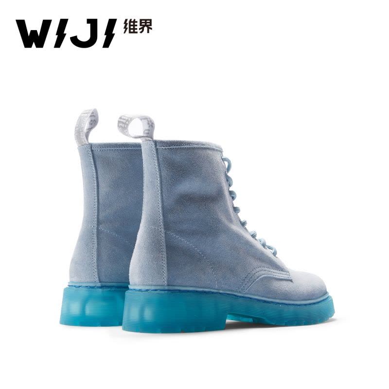 WIJI冬季新款时尚休闲马丁靴个性纯色青春潮流透气舒适气质魅力女图片