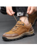 真皮男鞋夏季新款户外登山鞋徒步厚底运动鞋低帮工装鞋男