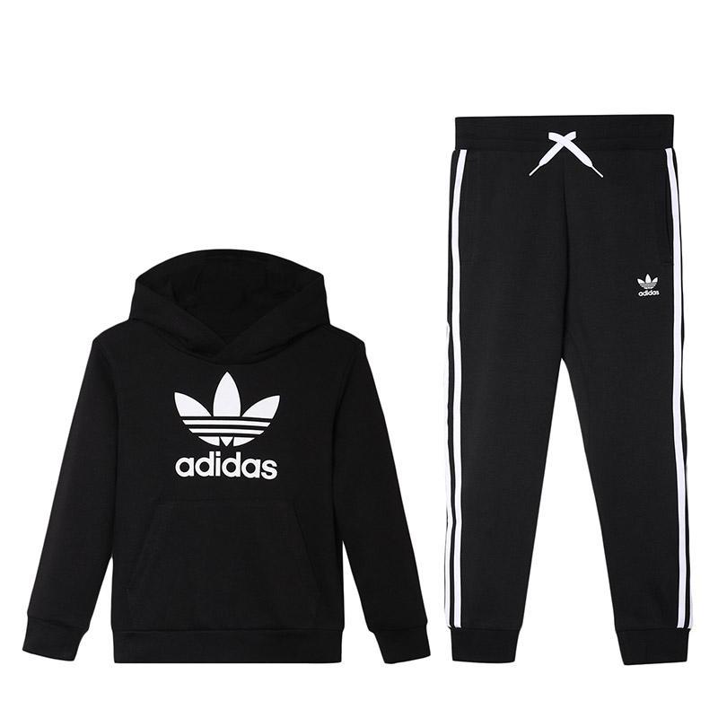 adidas阿迪达斯三叶草男童装运动休闲服套装410岁小童dv2847
