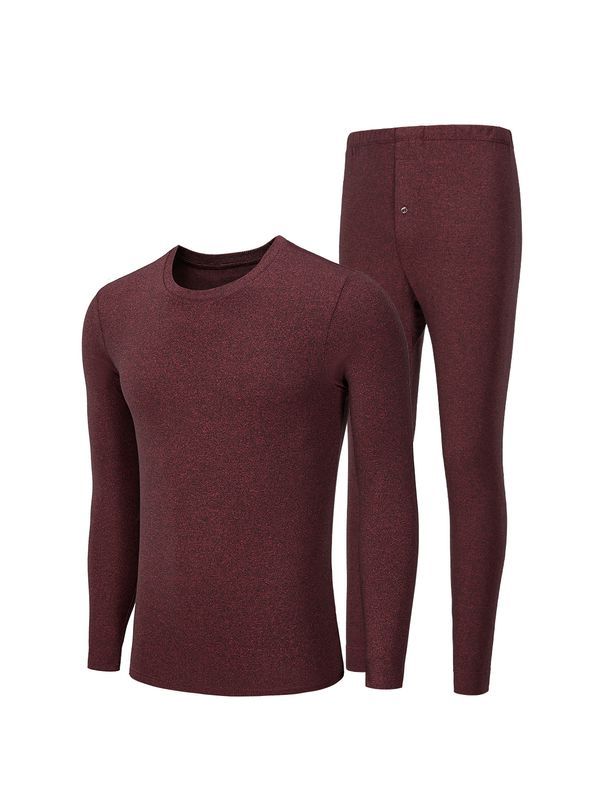 HLA海澜之家保暖内衣套装秋冬贴身基础棉毛衫男HUTAJ3R002A