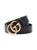 古驰GUCCI 男款腰带4.0D 双G饰扣光面皮400593金扣