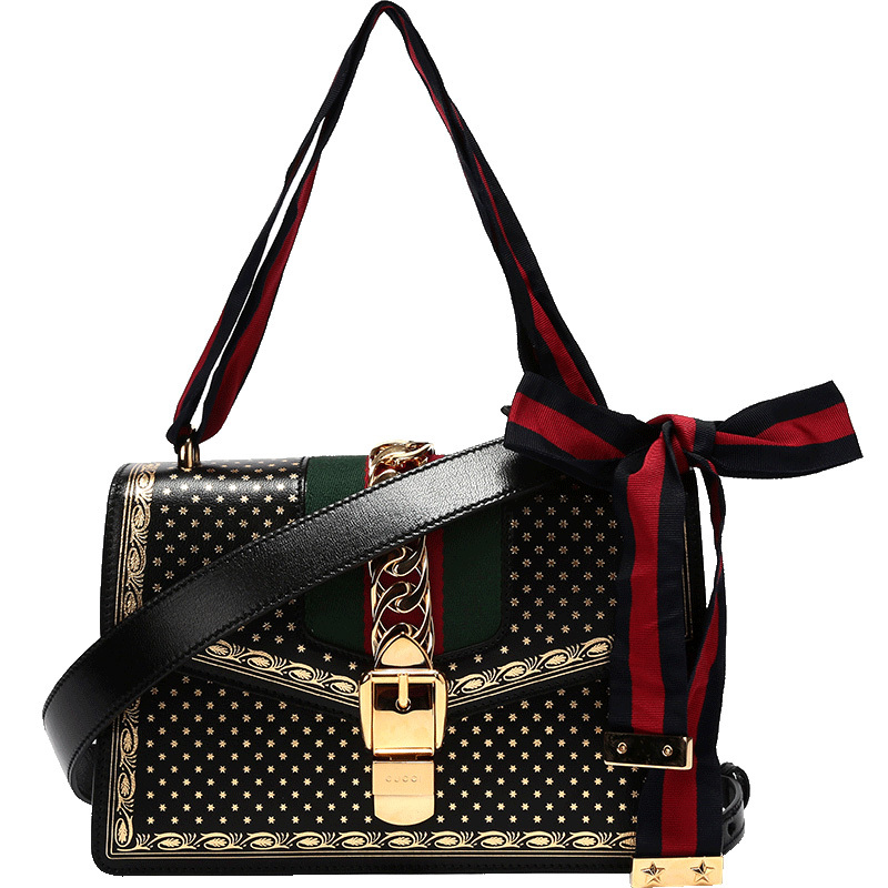 GUCCI 古驰 女士Sylvie系列皮革单肩包 421882 0KLLG