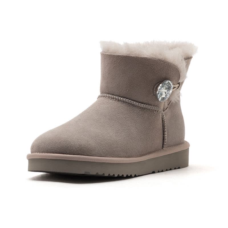 St&Sat/星期六冬季新款圆头低跟绒里雪地靴女靴SS9411A483图片
