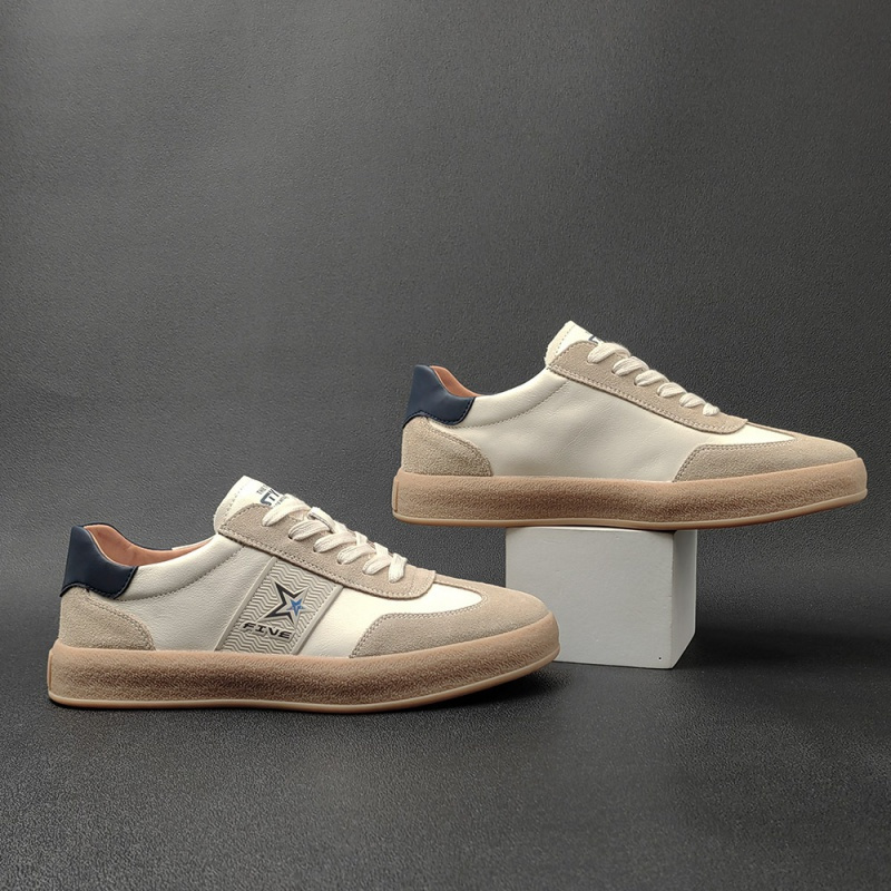 软底真皮板鞋男款潮流百搭鞋子欧洲站男鞋男士休闲鞋男生平底鞋