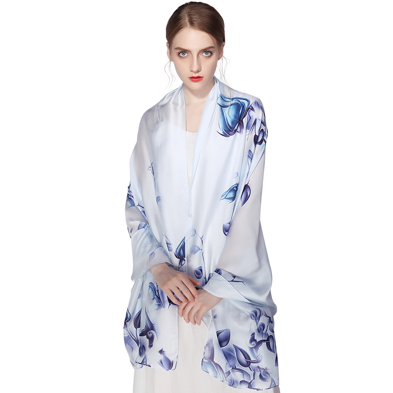 春夏季上海故事丝巾女长款韩版百搭围巾旗袍外披大披肩