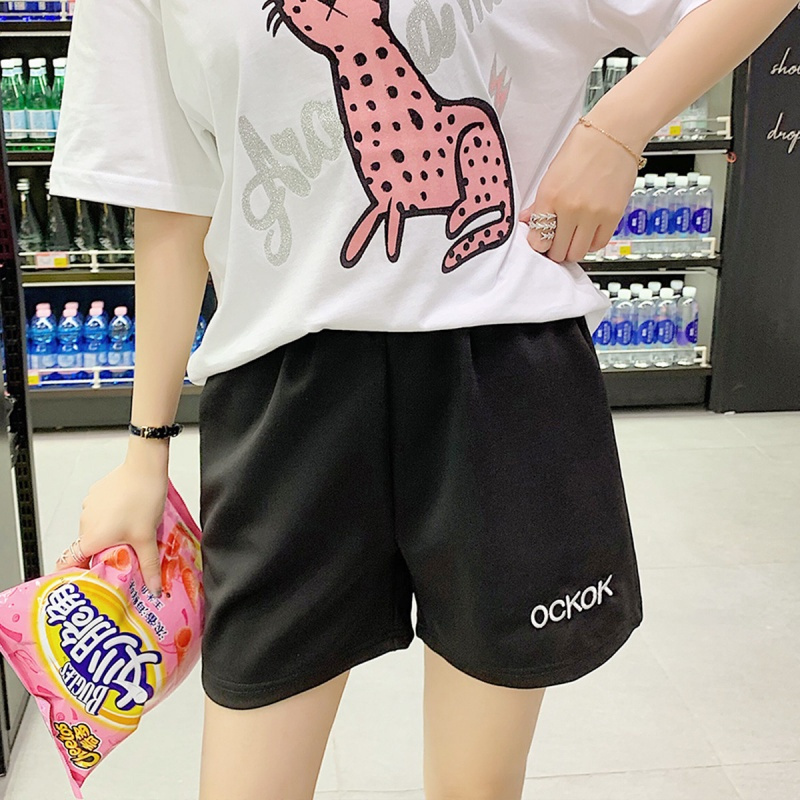 2019夏运动短裤女宽松跑步健身热裤bf阔腿裤女