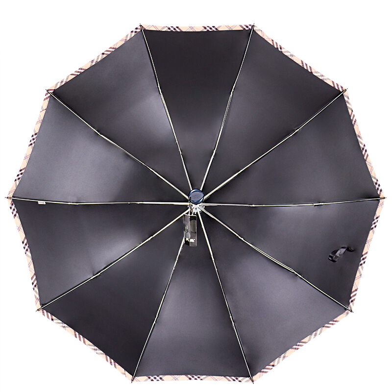 天堂伞 晴雨伞遮阳伞三折叠黑胶防晒防紫外线太阳伞加大双人经典商务