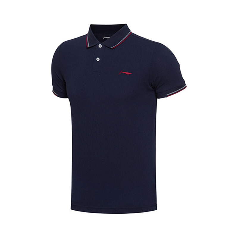 李宁Lining男装短袖POLO衫运动服运动休闲APLM149-4 3XL APLM149-4墨水蓝