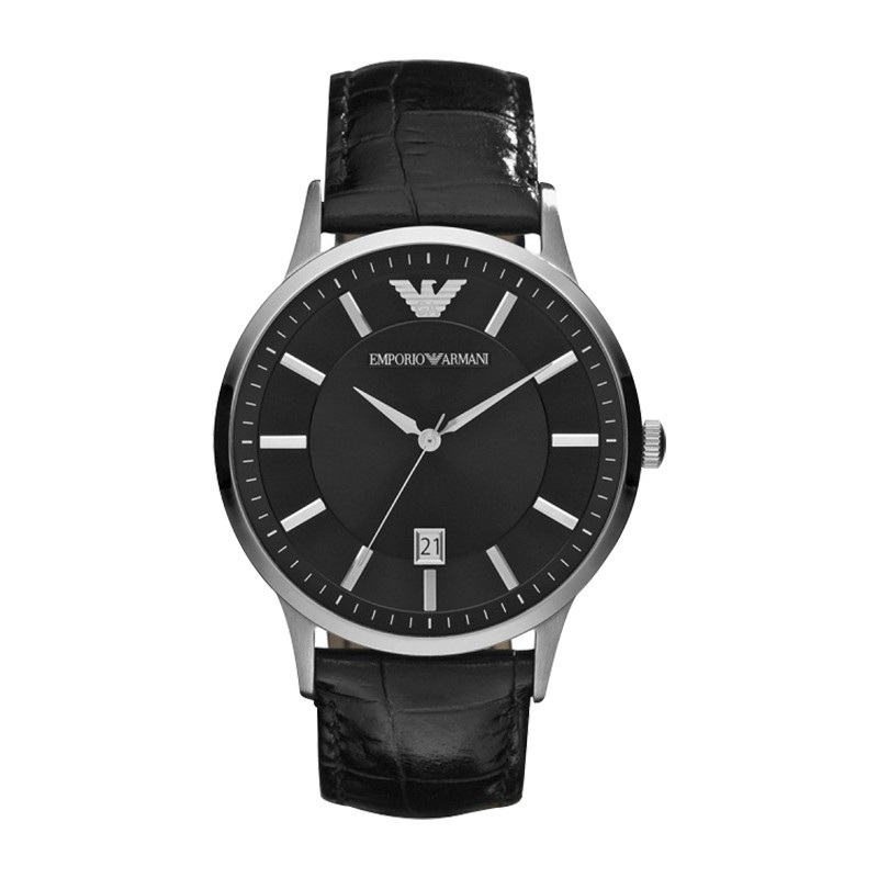 阿玛尼（Emporio Armani)手表男 进口皮带 时尚商务表时尚石英表 男腕表AR2411