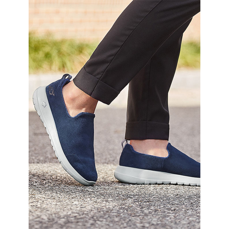 Skechers斯凯奇GOWALK男士健步鞋一脚蹬低帮保暖绒里休闲鞋54634