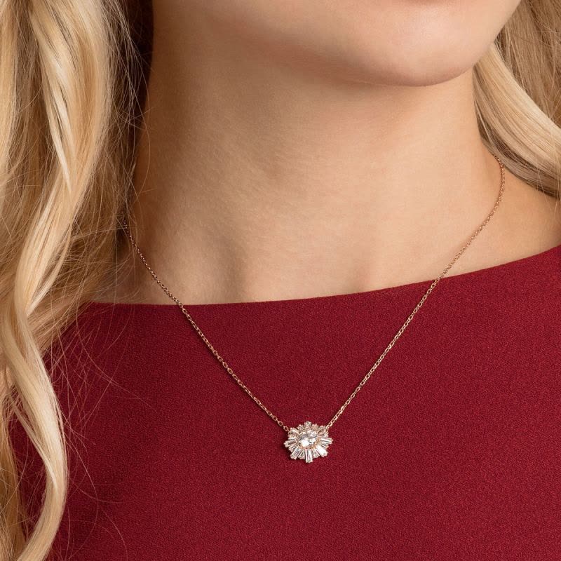 スワロフスキー　花 SWAROVSKI施华洛世奇SUNSHINE太阳花朵水晶项链5451376【价格图片