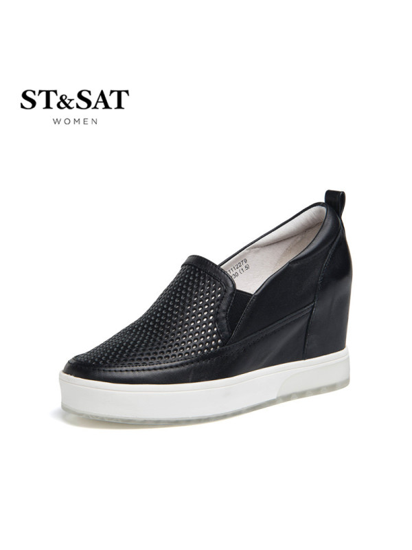 St&Sat/星期六牛皮圆头舒适单鞋女鞋SS71112279