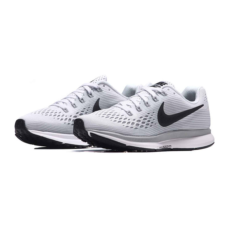 NIKE耐克女鞋跑步鞋ZOOM气垫缓震透气轻便运动鞋880560 880560-103白+煤黑+银灰色+狼灰+黑