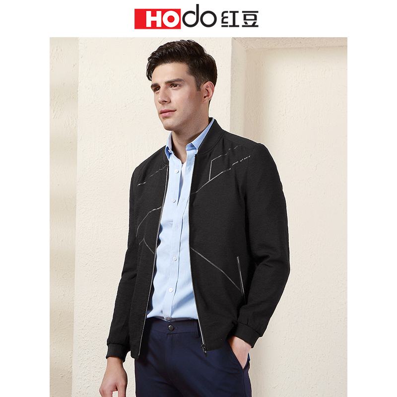 HODO红豆男装 男士夹克 2019春季新款棒球服领休闲夹克