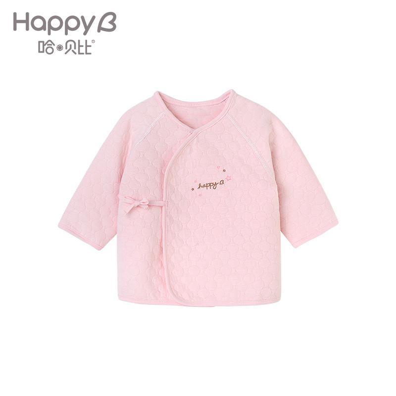 哈贝比（happyB） 童装 婴儿衣服 新生儿和尚服上衣 男女宝宝冬季保暖夹丝内衣上衣