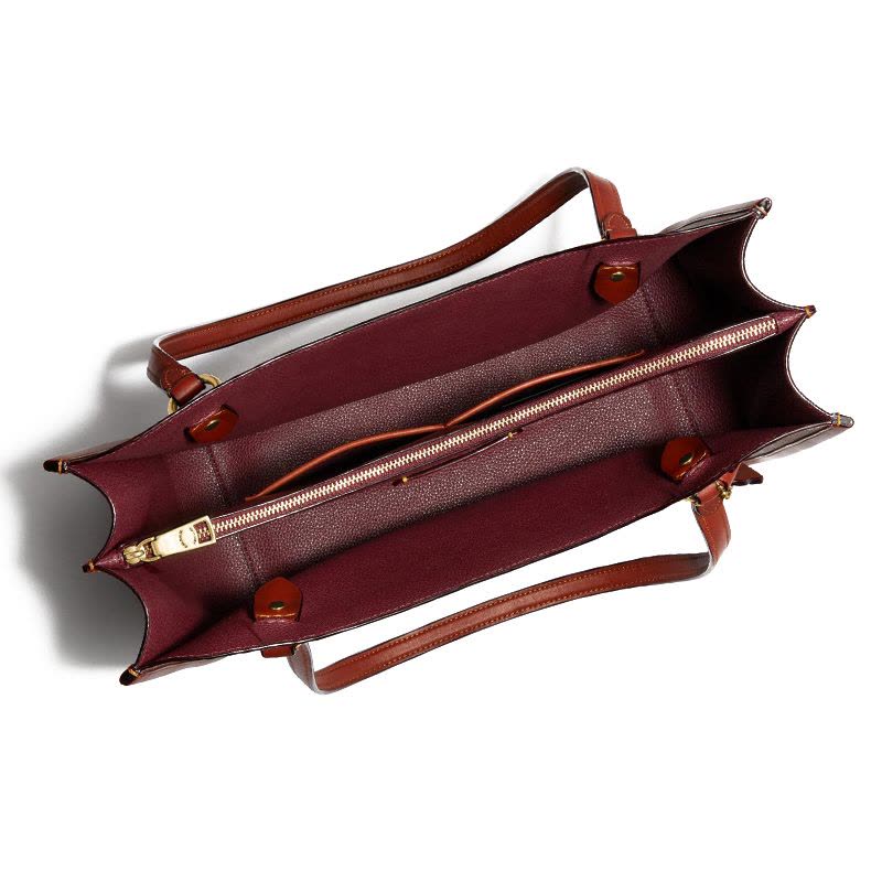 COACH Tyler Carryall 购物袋 C挂坠 老花拼皮 C2591 女士单肩包 拼色图片