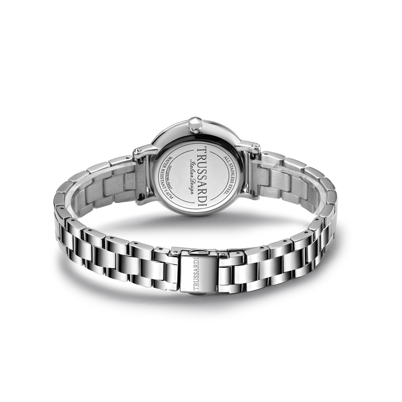 TRUSSARDI T-PRETTY系列休闲雅致单历女士手表商务钢带石英女士手表