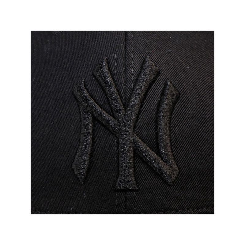 MLB美职棒棒球帽 男女通用NY刺绣黑色棒球帽 可调节百搭潮流街舞帽图片