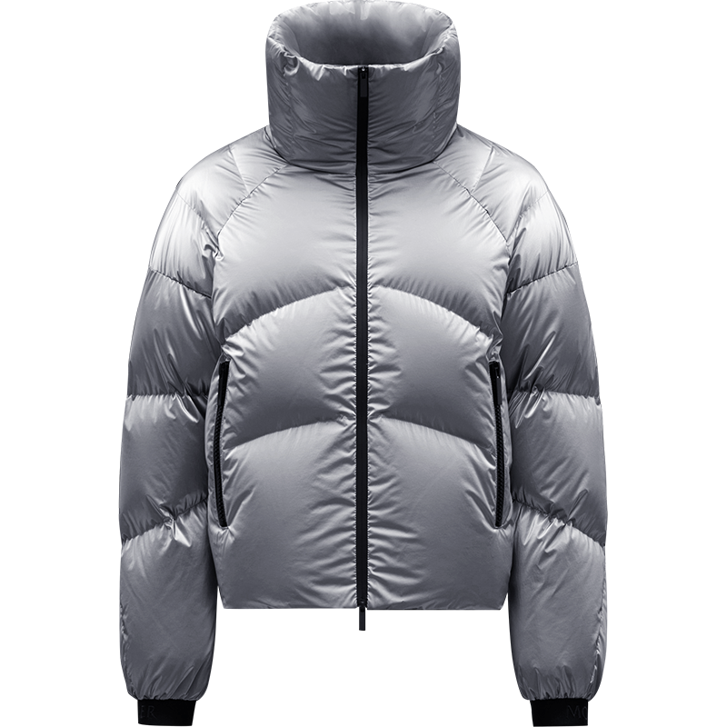 盟可睐蒙口moncler女士闪亮涂层宽松版短款高领鹅绒羽绒服夹克外套h