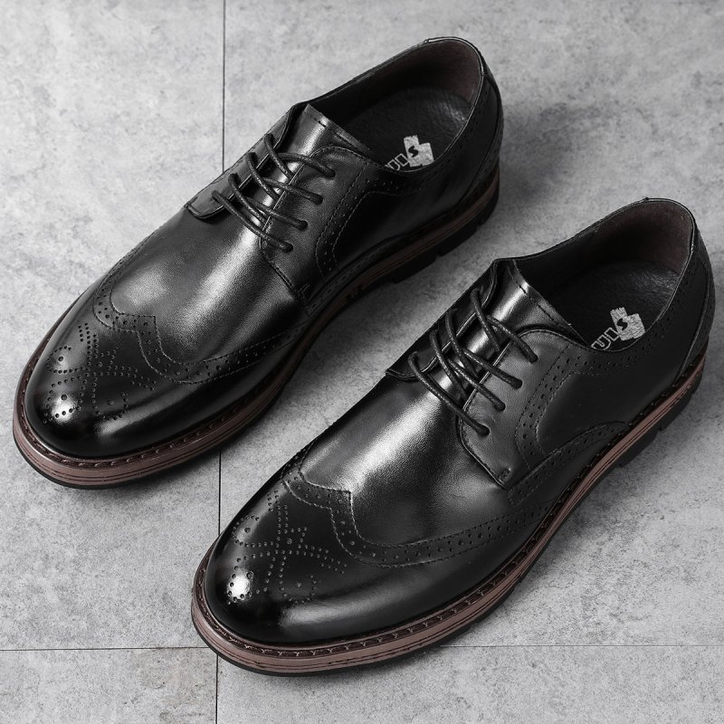 斯米尔simier布洛克男鞋秋季潮鞋子男韩版潮流百搭英伦商务鞋雕花真皮