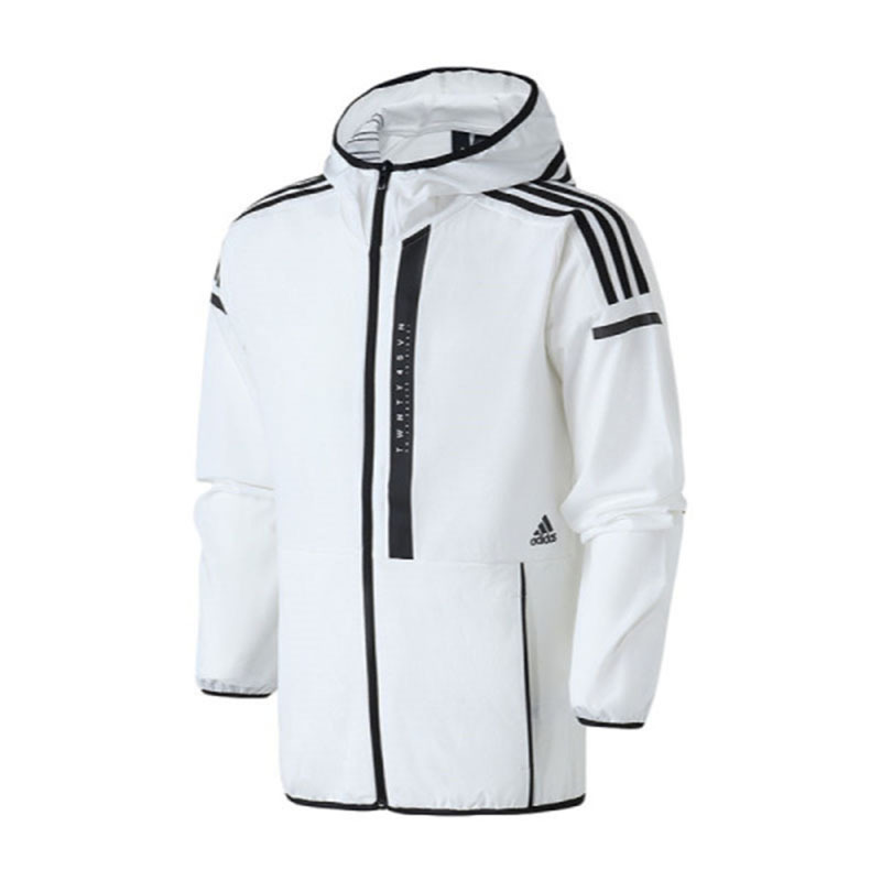 adidas男服外套夹克薄防风休闲运动服DV1137