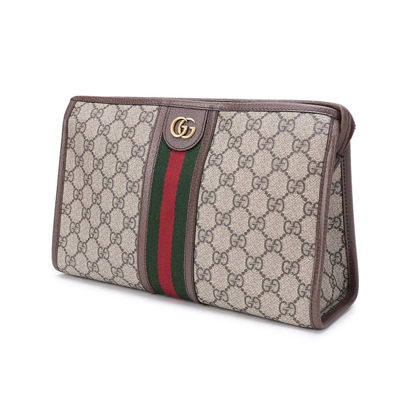 GUCCI 古驰 男女中性 Ophidia系列帆布配皮手拿包 598234 96IWT