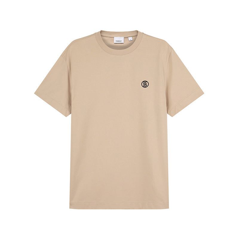 博柏利 burberry 男款浅卡其色tb专属标识刺绣圆领短袖t恤8053424