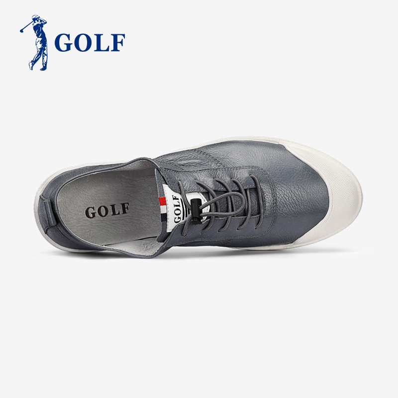 GOLF高尔夫男士休闲鞋2018新款头层牛皮男鞋青春潮流百搭鞋子男时尚透气真皮板鞋