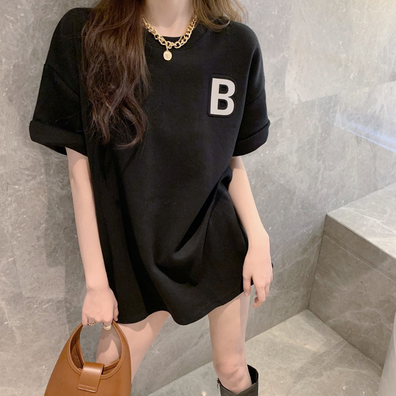 荧光印花大码短袖T恤女韩版学生情侣装休闲户外打底衫上衣女装潮