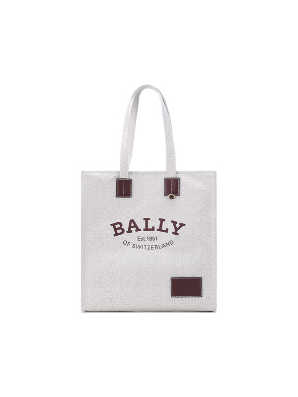 巴利 BALLY 奢侈品 女士织物B-Chain手提单肩包托特包 CRYSTALIA LMN