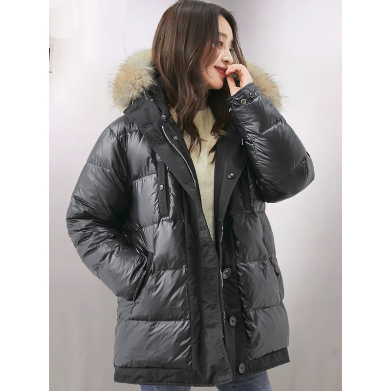 yaloo/雅鹿2019冬装新款韩版加厚宽松两面穿羽绒服女反季清仓外套