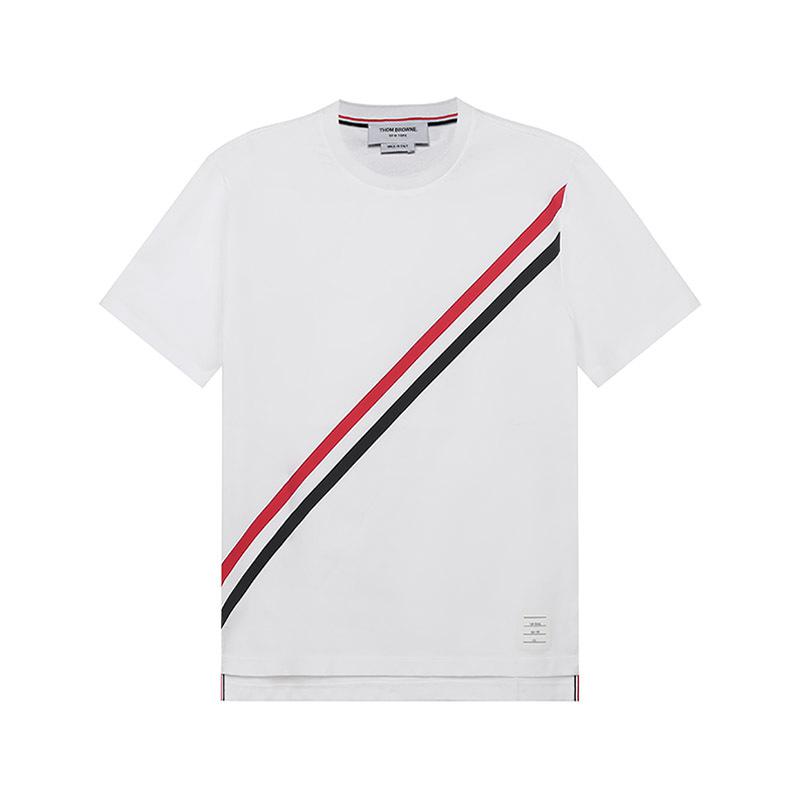 汤姆·布朗 thom browne 男士 棉质圆领短袖t恤mjs157a 01454 参数