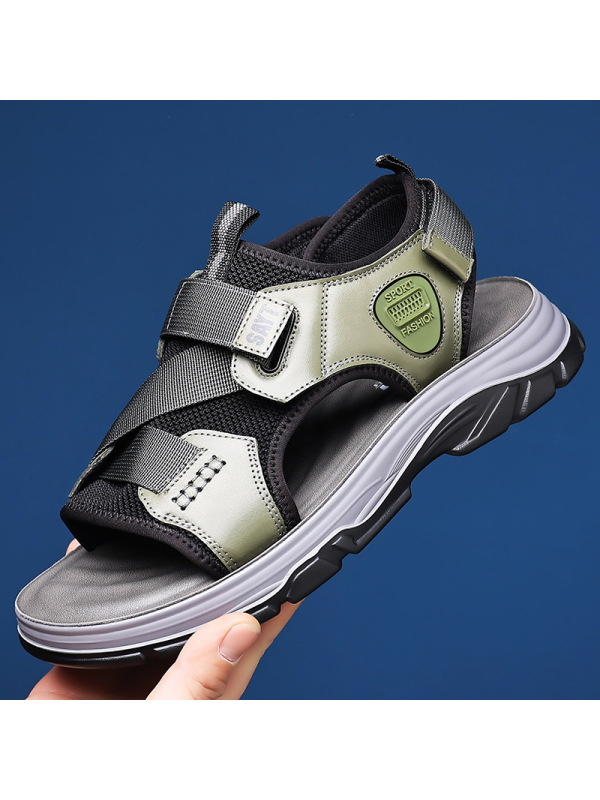 沙滩鞋男软底防滑外穿休闲凉鞋一脚蹬驾车轻便透气休闲鞋