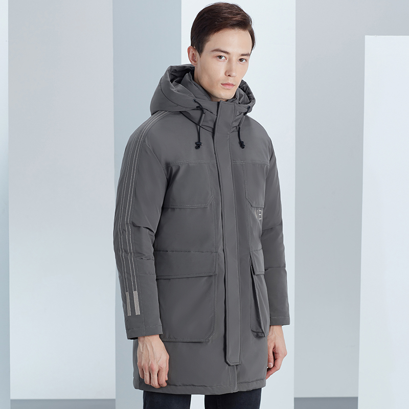 雅鹿羽绒服男2019新款冬季厚款连帽中长款保暖新款休闲外套潮流