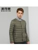 波司登男士2019秋冬羽绒服V领短款中老年男装内恤