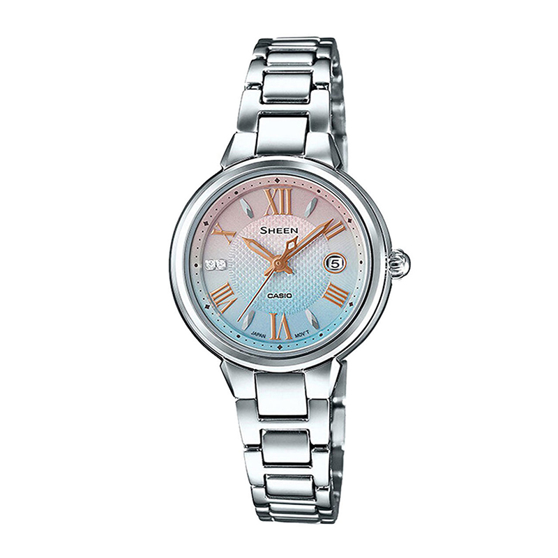 casio卡西欧石英表女sheen系列日韩品牌商务休闲时尚女士腕表she4516