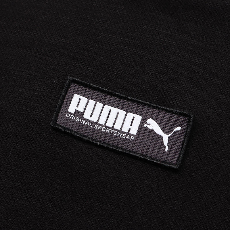 PUMA彪马男装休闲针织套头衫圆领卫衣运动服844620 L 84462001黑色