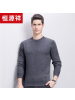 恒源祥羊绒衫男圆领秋冬新款纯山羊绒保暖针织衫套头毛衣爸爸装