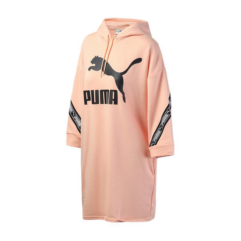 【自营】PUMA彪马女装运动服串标七分袖连衣裙卫衣596026
