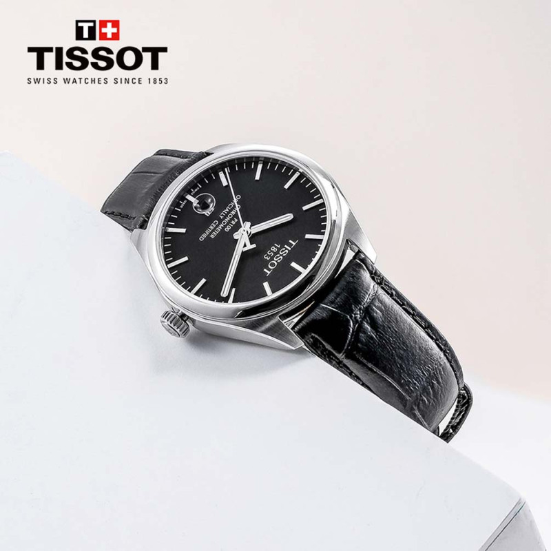 天梭(TISSOT)瑞士手表 PR100系列 天文台认证皮带男士石英表T101.451.16.051.00