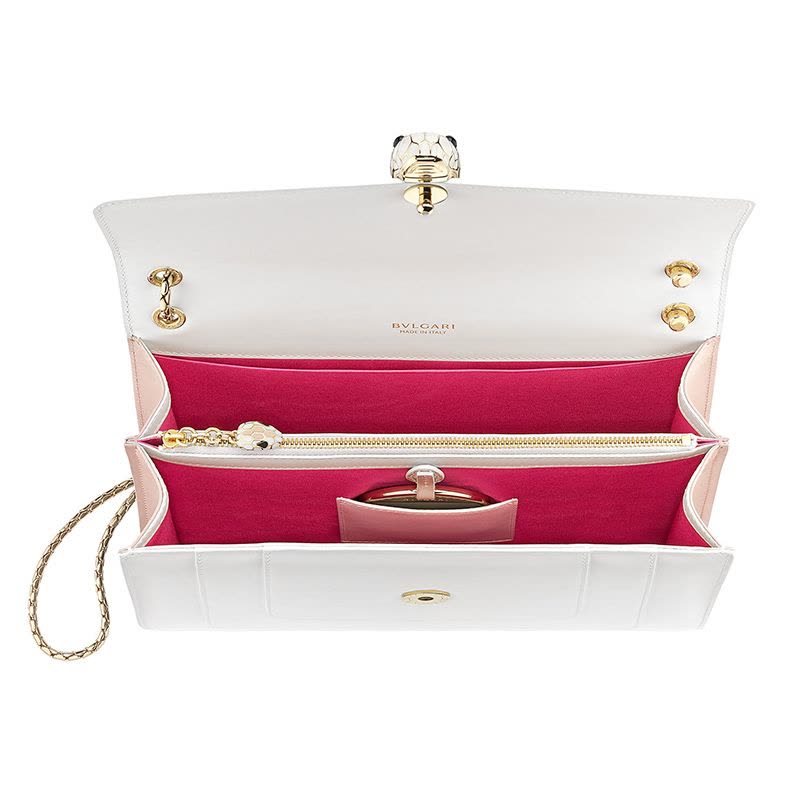 宝格丽BVLGARI Serpenti Forever 链条包中号 经典蛇头光面皮 女士手提包图片