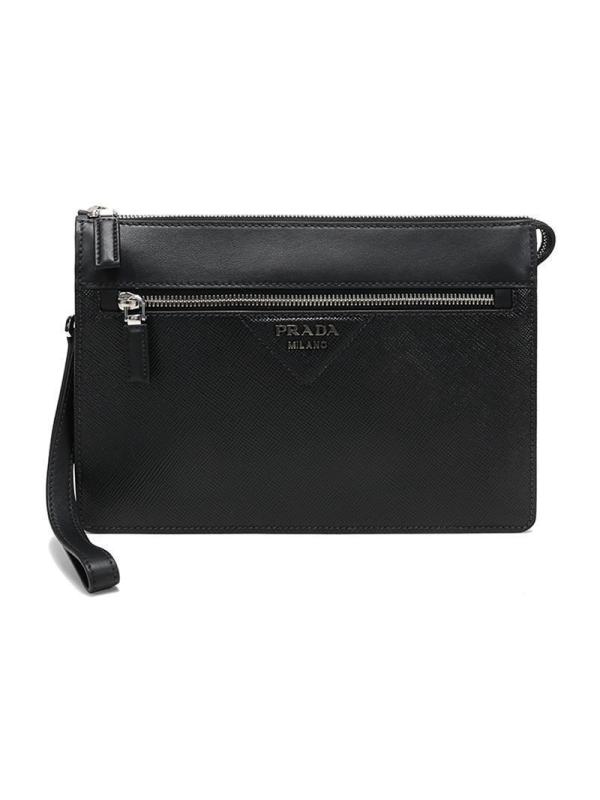 2dkg v ooo prada 普拉达 男士 皮革手拿包 2vf037 2dkg【价格 图片