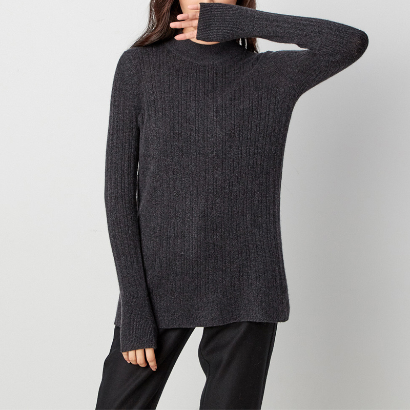 鄂尔多斯erdos秋冬半高领抽条女式针织套衫羊绒衫c274a0055