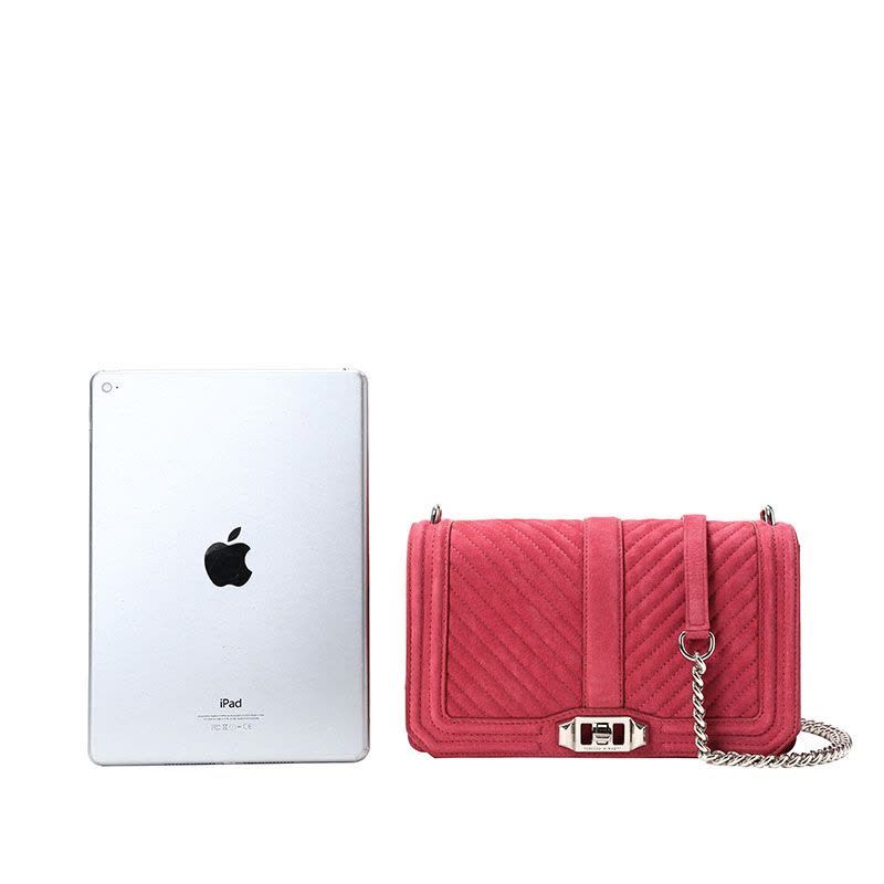 瑞贝卡·明可弗REBECCA MINKOFF CHEVRON QUILTED LOVE女士斜挎包HH18ECQX08银扣图片