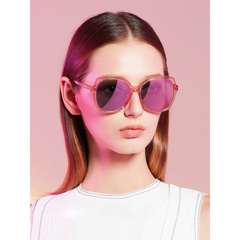 陌森太阳镜女2018年春夏新款女士舒适tr墨镜圆长脸驾驶全框偏光司机镜